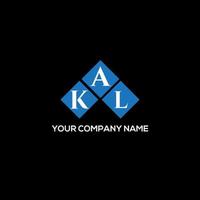 kal lettera logo design su sfondo nero. kal creative iniziali lettera logo concept. disegno della lettera k. vettore
