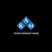 kam lettera design.kam lettera logo design su sfondo nero. kam creative iniziali lettera logo concept. kam lettera design.kam lettera logo design su sfondo nero. K vettore