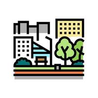 illustrazione vettoriale dell'icona del colore del parco urbano