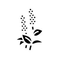illustrazione isolata del vettore dell'icona del glifo dei fiori di patchouli