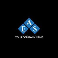 design del logo della lettera eas su sfondo nero. eas creative iniziali lettera logo concept. disegno della lettera facile. vettore