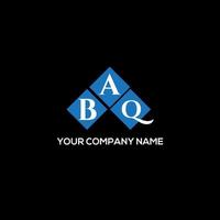 baq lettera logo design su sfondo nero. baq creative iniziali lettera logo concept. disegno della lettera baq. vettore