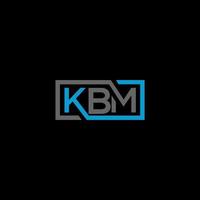 kbm lettera logo design su sfondo nero. kbm creative iniziali lettera logo concept. disegno della lettera kbm. vettore