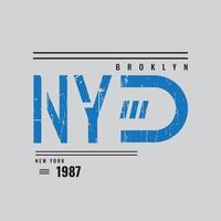 design di t-shirt e abbigliamento new york brooklyn vettore