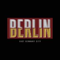 t-shirt berlin e design di abbigliamento vettore