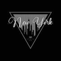 disegno della maglietta di vettore di tipografia dell'illustrazione della città di new york