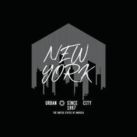 design di t-shirt e abbigliamento new york brooklyn vettore