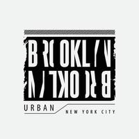 disegno della maglietta di vettore di tipografia di brooklyn