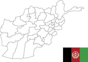 mappa e bandiera dell'Afghanistan vettore