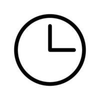icona stile linea orologio minimalista, con linee modificabili. icona vettore piatto