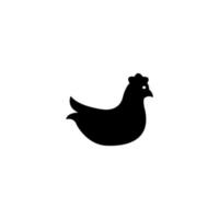 vettore di illustrazione dell'icona di pollo