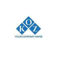 koz lettera logo design su sfondo bianco. koz creative iniziali lettera logo concept. disegno della lettera koz. vettore