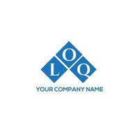 loq lettera logo design su sfondo bianco. loq creative iniziali lettera logo concept. disegno della lettera loq. vettore