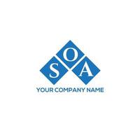 soa lettera logo design su sfondo bianco. soa creative iniziali lettera logo concept. disegno della lettera di soa. vettore