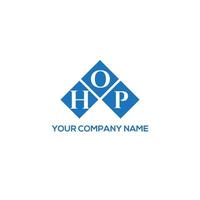hop creative iniziali lettera logo concept. hop lettera design.hop lettera logo design su sfondo bianco. hop creative iniziali lettera logo concept. disegno della lettera di luppolo. vettore