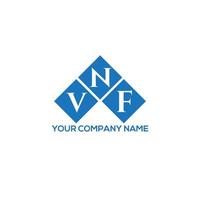 vnf lettera logo design su sfondo bianco. vnf creative iniziali lettera logo concept. disegno della lettera vnf. vettore