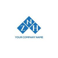 znh lettera logo design su sfondo bianco. znh creative iniziali lettera logo concept. znh disegno della lettera. vettore