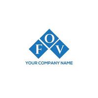 fov lettera logo design su sfondo bianco. fov creative iniziali lettera logo concept. disegno della lettera fov. vettore
