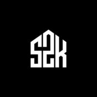 szk lettera logo design su sfondo nero. szk creative iniziali lettera logo concept. disegno della lettera szk. vettore