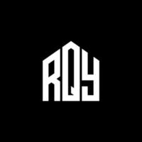 rqy lettera design.rqy lettera logo design su sfondo nero. rqy creative iniziali lettera logo concept. rqy lettera design.rqy lettera logo design su sfondo nero. r vettore
