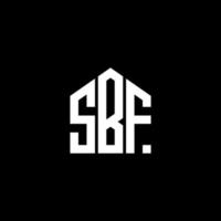 design della lettera sbf. design del logo della lettera sbf su sfondo nero. sbf creative iniziali lettera logo concept. disegno della lettera sbf. vettore