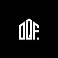 oqf lettera design.oqf lettera logo design su sfondo nero. oqf creative iniziali lettera logo concept. oqf lettera design.oqf lettera logo design su sfondo nero. o vettore