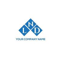 lnd lettera logo design su sfondo bianco. lnd creative iniziali lettera logo concept. disegno di una lettera. vettore