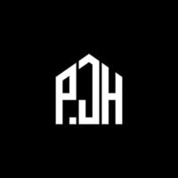 pjh lettera logo design su sfondo nero. pjh creative iniziali lettera logo concept. disegno della lettera pjh. vettore