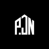 design del logo della lettera pjn su sfondo nero. pjn creative iniziali lettera logo concept. disegno della lettera pjn. vettore