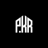 pkr lettera design.pkr lettera logo design su sfondo nero. pkr creative iniziali lettera logo concept. pkr lettera design.pkr lettera logo design su sfondo nero. p vettore
