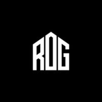 rog lettera logo design su sfondo nero. rog creative iniziali lettera logo concept. disegno di lettera rog. vettore