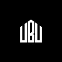 design del logo della lettera ubu su sfondo nero. ubu creative iniziali lettera logo concept. disegno della lettera di bu. vettore