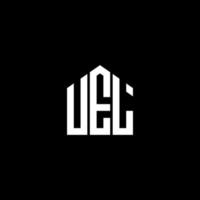 design del logo della lettera uel su sfondo nero. uel creative iniziali lettera logo concept. disegno della lettera uel. vettore