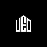 design del logo della lettera ueo su sfondo nero. ueo creative iniziali lettera logo concept. disegno della lettera ueo. vettore