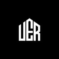 uer lettera logo design su sfondo nero. uer creative iniziali lettera logo concept. design della lettera uer. vettore