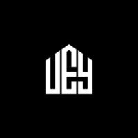 uey lettera logo design su sfondo nero. uey creative iniziali lettera logo concept. design della lettera uey. vettore
