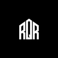 rqr lettera design.rqr lettera logo design su sfondo nero. rqr creative iniziali lettera logo concept. rqr lettera design.rqr lettera logo design su sfondo nero. r vettore