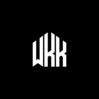 wkk lettera logo design su sfondo nero. wkk creative iniziali lettera logo concept. design della lettera wkk. vettore