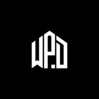logo della lettera wpd su sfondo nero. concetto di logo della lettera di iniziali creative wpd. disegno della lettera wpd. vettore