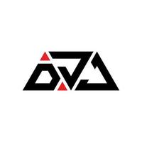 design del logo della lettera del triangolo djj con forma triangolare. monogramma di design del logo del triangolo djj. modello di logo vettoriale triangolo djj con colore rosso. logo triangolare djj logo semplice, elegante e lussuoso. dj