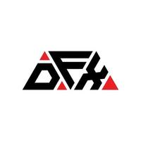 design del logo della lettera del triangolo dfx con forma triangolare. monogramma di design del logo del triangolo dfx. modello di logo vettoriale triangolo dfx con colore rosso. dfx logo triangolare logo semplice, elegante e lussuoso. dfx