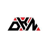 design del logo della lettera triangolare dkn con forma triangolare. dkn triangolo logo design monogramma. modello di logo vettoriale triangolo dkn con colore rosso. dkn logo triangolare logo semplice, elegante e lussuoso. dkn