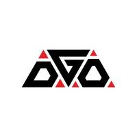 dgo triangolo lettera logo design con forma triangolare. dgo triangolo logo design monogramma. modello di logo vettoriale triangolo dgo con colore rosso. logo triangolare dgo logo semplice, elegante e lussuoso. dgo