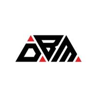 design del logo della lettera del triangolo dbm con forma triangolare. monogramma di design del logo del triangolo dbm. modello di logo vettoriale triangolo dbm con colore rosso. dbm logo triangolare logo semplice, elegante e lussuoso. dbm