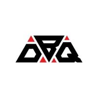 design del logo della lettera del triangolo dbq con forma triangolare. monogramma di design del logo del triangolo dbq. modello di logo vettoriale triangolo dbq con colore rosso. dbq logo triangolare logo semplice, elegante e lussuoso. dbq
