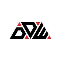 design del logo della lettera del triangolo ddw con forma triangolare. monogramma di design del logo del triangolo ddw. modello di logo vettoriale triangolo ddw con colore rosso. logo triangolare ddw logo semplice, elegante e lussuoso. ddw