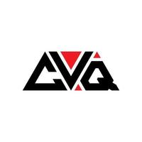 cvq triangolo lettera logo design con forma triangolare. monogramma cvq triangolo logo design. modello di logo vettoriale triangolo cvq con colore rosso. cvq logo triangolare logo semplice, elegante e lussuoso. cvq