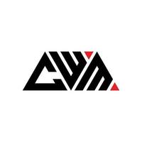 cwm triangolo logo design lettera con forma triangolare. monogramma di design con logo triangolo cwm. modello di logo vettoriale triangolo cwm con colore rosso. cwm logo triangolare logo semplice, elegante e lussuoso. cmq