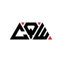 design del logo della lettera triangolare cqw con forma triangolare. monogramma di design del logo del triangolo cqw. modello di logo vettoriale triangolo cqw con colore rosso. logo triangolare cqw logo semplice, elegante e lussuoso. cqw