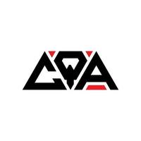 design del logo della lettera triangolare cqa con forma triangolare. cqa triangolo logo design monogramma. modello di logo vettoriale triangolo cqa con colore rosso. cqa logo triangolare logo semplice, elegante e lussuoso. cqa